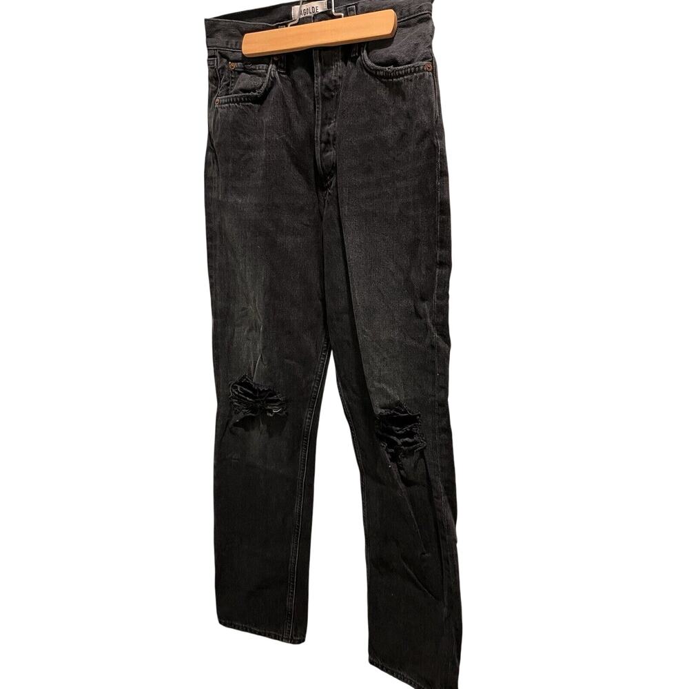 Agolde 90's Pinch Waist High Rise Straight Black Jeans Size‎ 25 in Howl